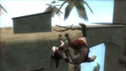 Altaïr killing an archer