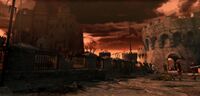 Outer battlements under attack.