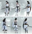 The Thespian's customization options, viewed from the front and back