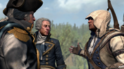 Washington, Connor and Lafayette at the battle of Monmouth