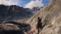 Kassandra spots the cave where the trails of blood leads.