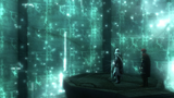 Ezio Auditore and Leonardo da Vinci inside the Vault.