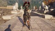 Kassandra wearing another variant of the armor