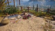 Natakas' burial ground outside their home