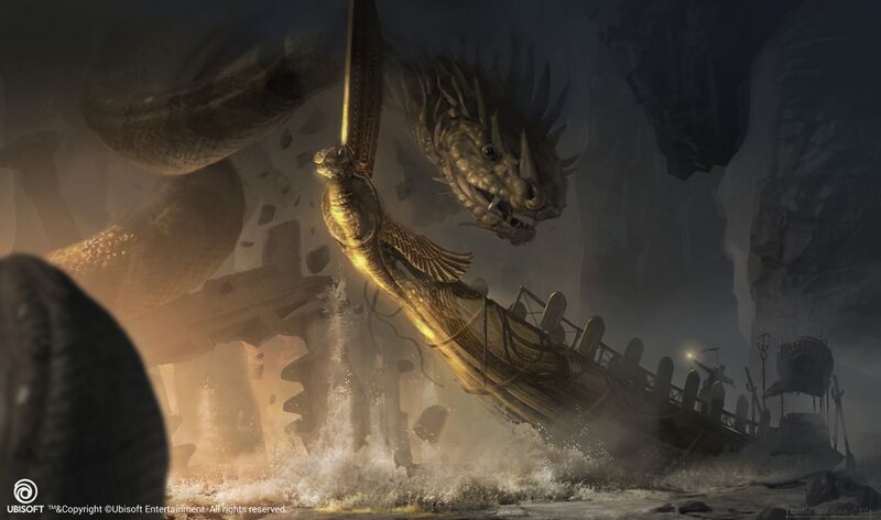 File:ACO Bayek fighting Apep in the Duat Concept Art.jpg