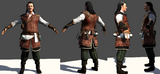 A 3D character model of the Barber.