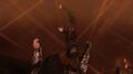 Cesare Borgia being thrown off a wall in the Memory Corridor.