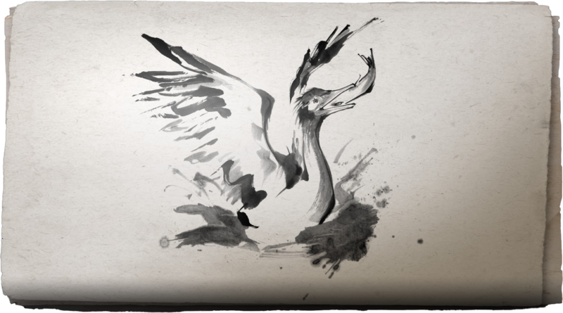 File:ACSH Sumi-E Cormorant and Fish.png
