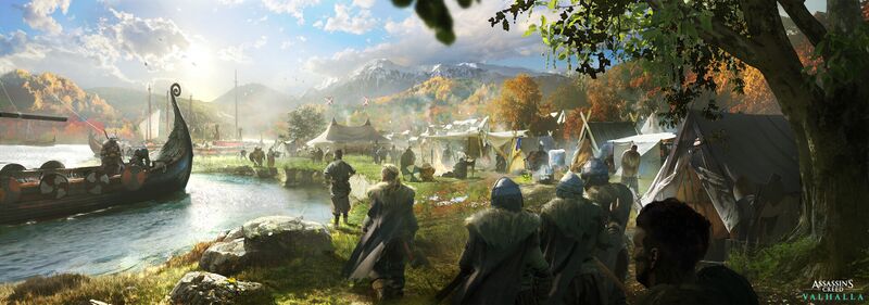 File:ACV Halfdan's Camp - Concept Art.jpg