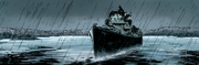 The USS Eldridge docked in Philadelphia