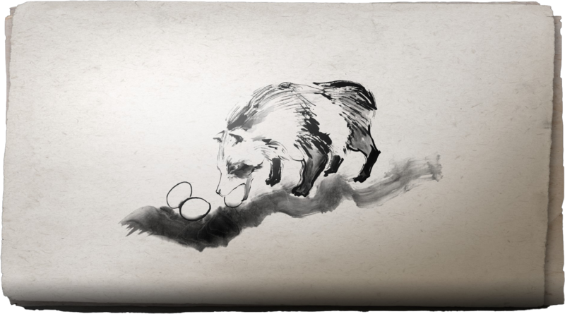 File:ACSH Sumi-E An Egg-Stealing Tanuki.png