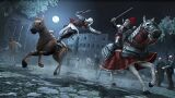 Ezio assassinating a mounted guard.