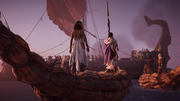 Cleopatra and her allies leave to Alexandria