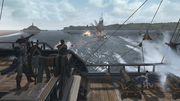 The Aquila destroying two more ships