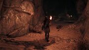 Kassandra exploring the cave