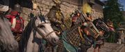 Yasuke joining his lord and other generals