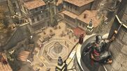 Ezio waiting to attack from above