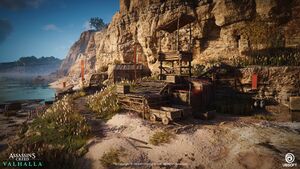 ACV Maeldun Saltern Camp Tower and Supplies.jpg
