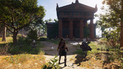 Kassandra confronted by Cult of Kosmos guards