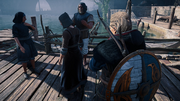Eivor asking about the sunken treasure