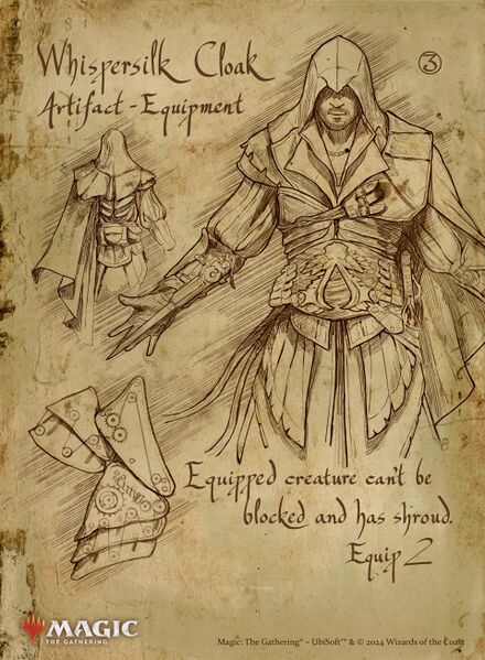 File:MTG SLD - Whispersilk Cloak full art.jpg
