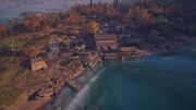A full view of the town