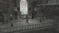 Altair and Malik with Al Mualim after the failure at Solomon's Temple.