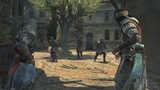 Ezio and Yusuf facing Byzantine soldiers.