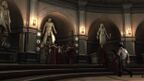 Ezio leads Monteriggioni civilians through a secret passage.