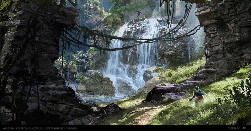 File:AC4BF Swan Island Waterfall - Concept Art.jpg