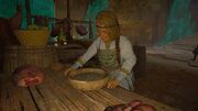 Tyra works in the pantry of Grenhellir Shelter