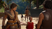 Makarios arrived at the Agoge and the training master recognizes him.