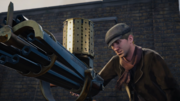 Nigel with the Gatling gun