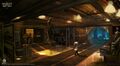 Concept art of hallway in Abstergo Entertainment