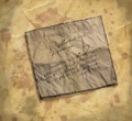 The crumpled piece of paper held by Friar Jean.