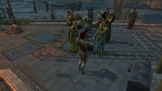Ezio distracting the crowd