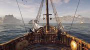 The Adrestia heading out to sea