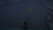 A Templar throwing explosives at the boat