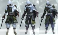 The Sentinel's armours from the front.