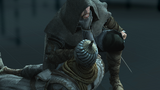 Shahkulu strangling Ezio.