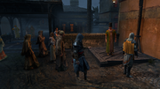 Ezio speaking with the Herald
