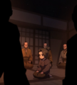 A young Shimazu Saito with members of the clan