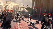 Notice the Assassin leaping from the building, it appears to be a female.