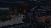 Naoe overlooking the inner grounds of the castle