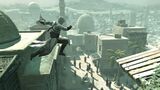 Altaïr free running across the rooftops.