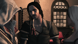 Antonio apologizing for underestimating Ezio's skills.