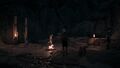 The bandits and Theoros in the cave.