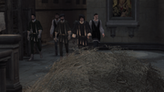 Vieri and his men looking for Ezio.