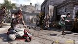 The Executioner bleeding out behind a dead Prowler, while the Barber runs away.