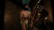 Empedokles handing the key to Kassandra